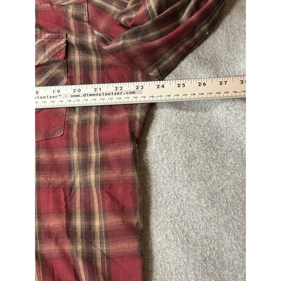 Bit & Bridle Western Shirt Mens Large Pearl Snap Plaid Rancher Long Sleeve - Picture 5 of 11